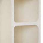 Estantería de pared arqueada geométrica de madera de 60x40 cm con formas de bloques color crema - Estilo tradicional, sin montaje, almacenamiento abierto