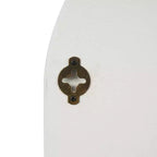 Estantería de pared arqueada geométrica de madera de 60x40 cm con formas de bloques color crema - Estilo tradicional, sin montaje, almacenamiento abierto
