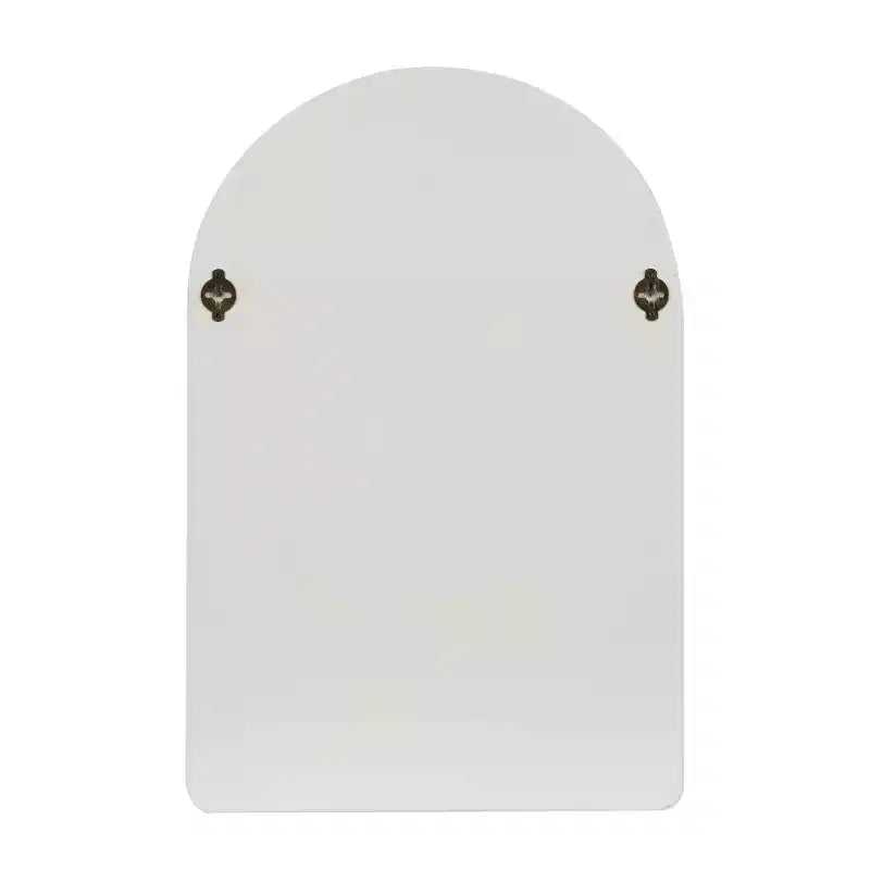 Estantería de pared arqueada geométrica de madera de 60x40 cm con formas de bloques color crema - Estilo tradicional, sin montaje, almacenamiento abierto