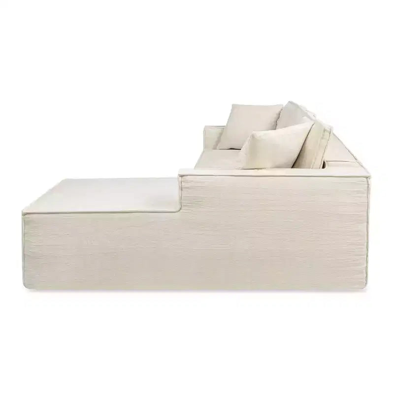 Brenley 110.5 Sofá seccional en caja RAF, chenilla gris ceniza
