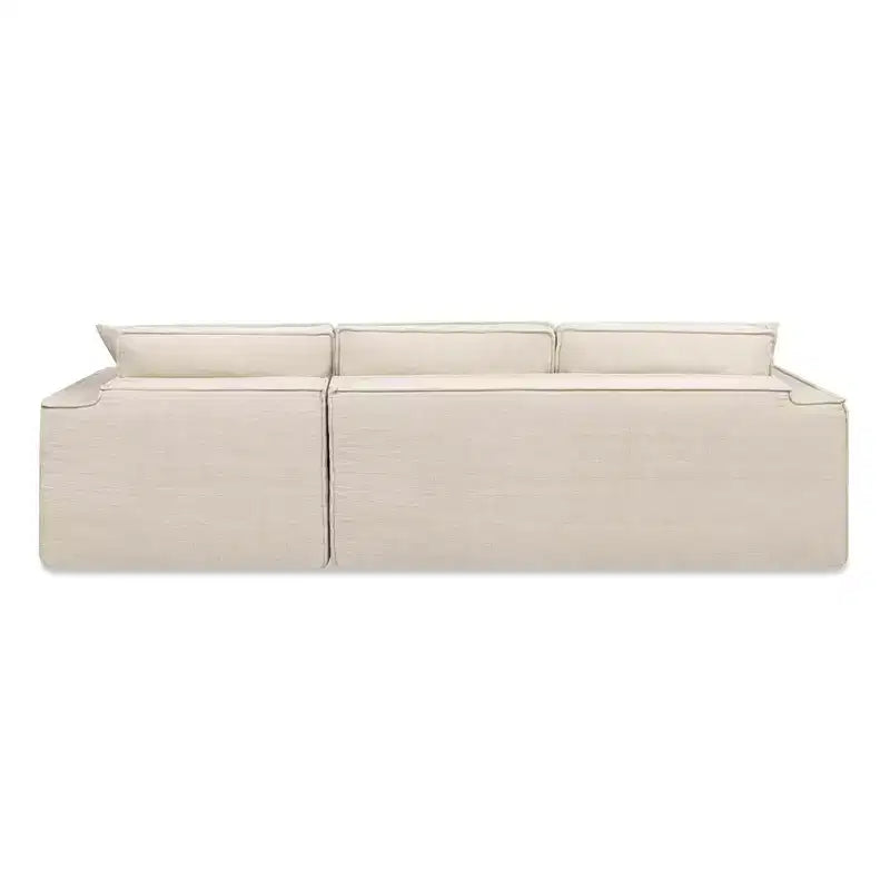 Brenley 110.5 Sofá seccional en caja RAF, chenilla gris ceniza