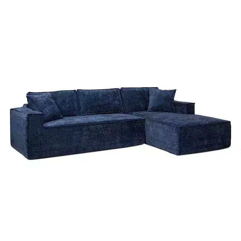 Brenley 110.5 Sofá seccional en caja RAF, chenilla gris ceniza