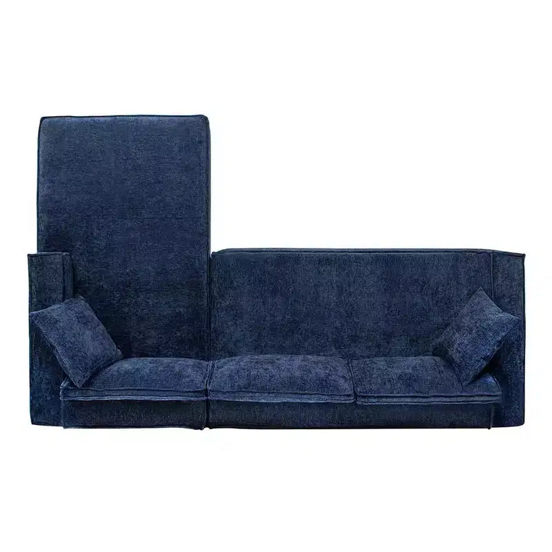Brenley 110.5 Sofá seccional en caja RAF, chenilla gris ceniza