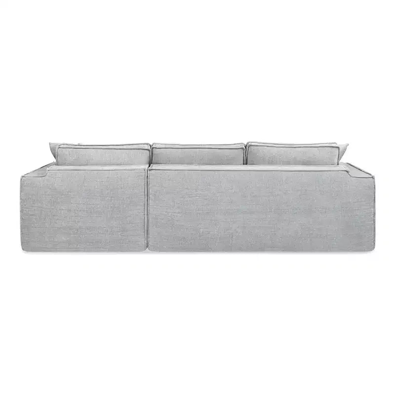 Brenley 110.5 Sofá seccional en caja RAF, chenilla gris ceniza