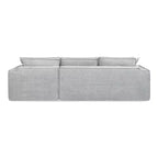Brenley 110.5 Sofá seccional en caja RAF, chenilla gris ceniza