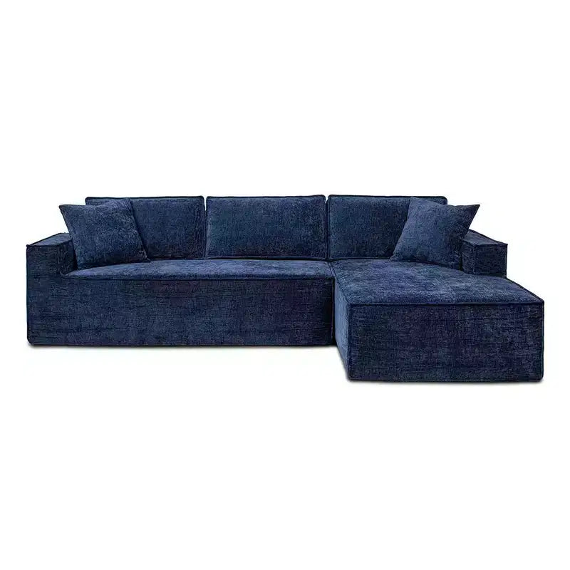 Brenley 110.5 Sofá seccional en caja RAF, chenilla gris ceniza