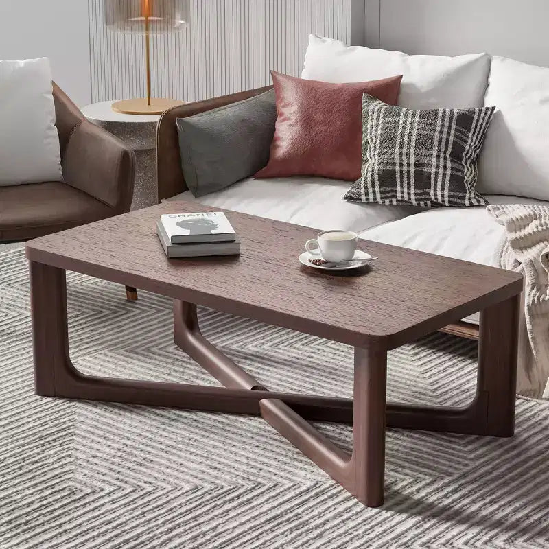 PexFix Rectangle Solid Wood Coffee Table for Living Room End Table