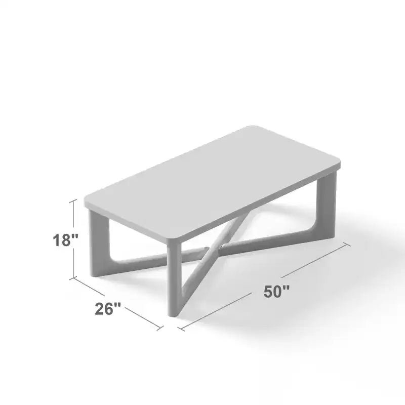 Mesa de centro rectangular de madera maciza para sala de estar Mesa auxiliar