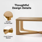 Mesa de centro rectangular de madera maciza para sala de estar Mesa auxiliar