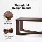 Mesa de centro rectangular de madera maciza para sala de estar Mesa auxiliar