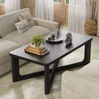 Mesa de centro rectangular de madera maciza para sala de estar Mesa auxiliar