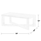 Mesa de centro rectangular de madera maciza para sala de estar Mesa auxiliar