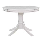 Mesa de comedor retro funcional de 5 piezas con mesa de comedor redonda extensible y 4 sillas de comedor tapizadas