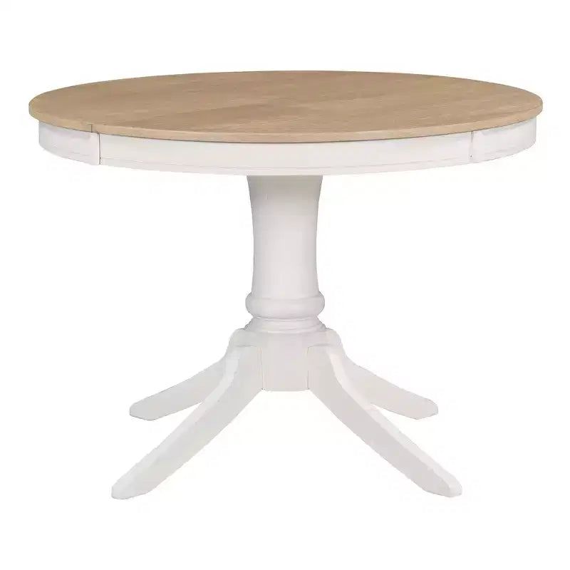 Mesa de comedor retro funcional de 5 piezas con mesa de comedor redonda extensible y 4 sillas de comedor tapizadas