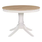 Mesa de comedor retro funcional de 5 piezas con mesa de comedor redonda extensible y 4 sillas de comedor tapizadas