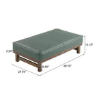 Puf otomana Temzyl moderno, tapizado, de madera de caucho para cóctel