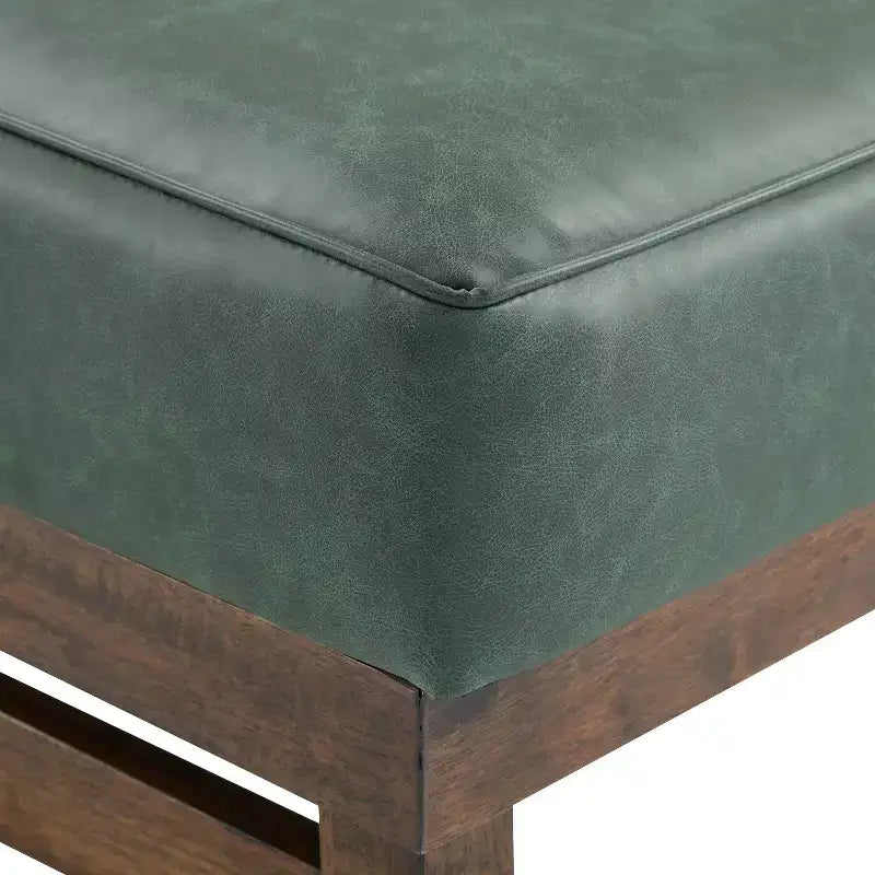 Puf otomana Temzyl moderno, tapizado, de madera de caucho para cóctel