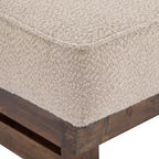 Puf otomana Temzyl moderno, tapizado, de madera de caucho para cóctel