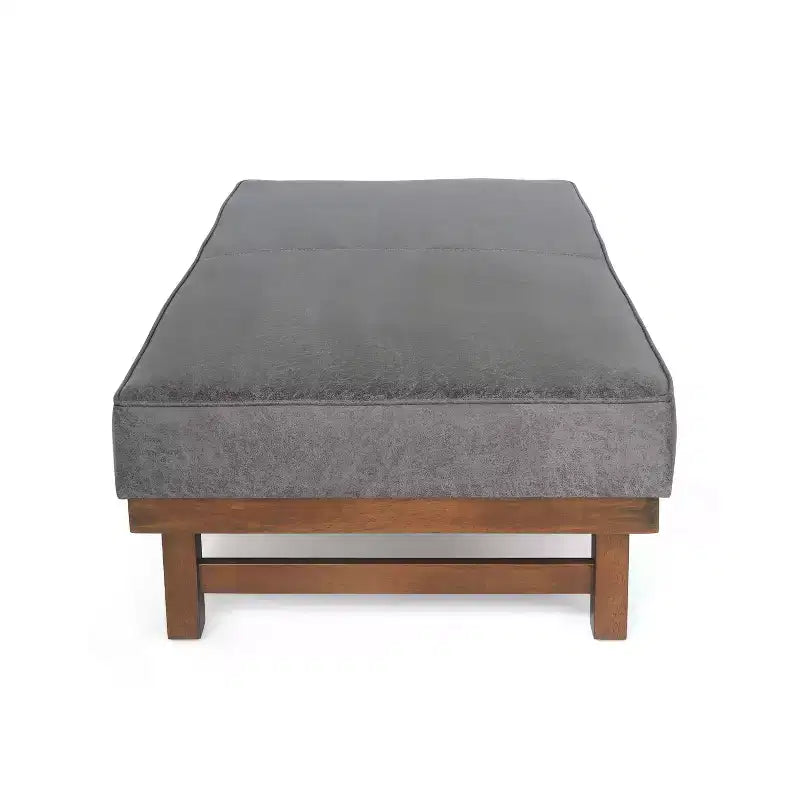 Puf otomana Temzyl moderno, tapizado, de madera de caucho para cóctel