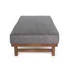 Puf otomana Temzyl moderno, tapizado, de madera de caucho para cóctel