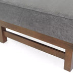 Puf otomana Temzyl moderno, tapizado, de madera de caucho para cóctel