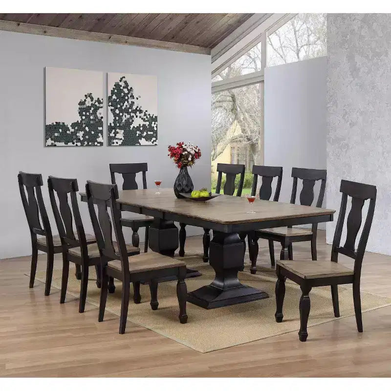 Sillas de comedor de madera Alleyton, juego de 2