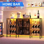 Vinoteca de 55 pulgadas, mueble licorero moderno con botellero y puerta de malla, aparador para sala de estar, cocina, entrada