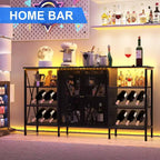 Vinoteca de 55 pulgadas, mueble licorero moderno con botellero y puerta de malla, aparador para sala de estar, cocina, entrada
