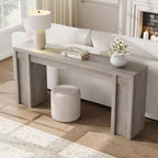 Mesa consola extralarga de 70 pulgadas, mesa de sofá de madera para entrada, vestíbulo, pasillo y detrás del sofá