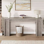 Mesa consola extralarga de 70 pulgadas, mesa de sofá de madera para entrada, vestíbulo, pasillo y detrás del sofá