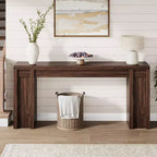 Mesa consola extralarga de 70 pulgadas, mesa de sofá de madera para entrada, vestíbulo, pasillo y detrás del sofá