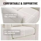 Sillón Moderno Giratorio con Otomana, Sillas de Barril de Chenilla con Cojín Trasero Extraíble y 2 Fundas para Reposabrazos, Sillón de Lectura
