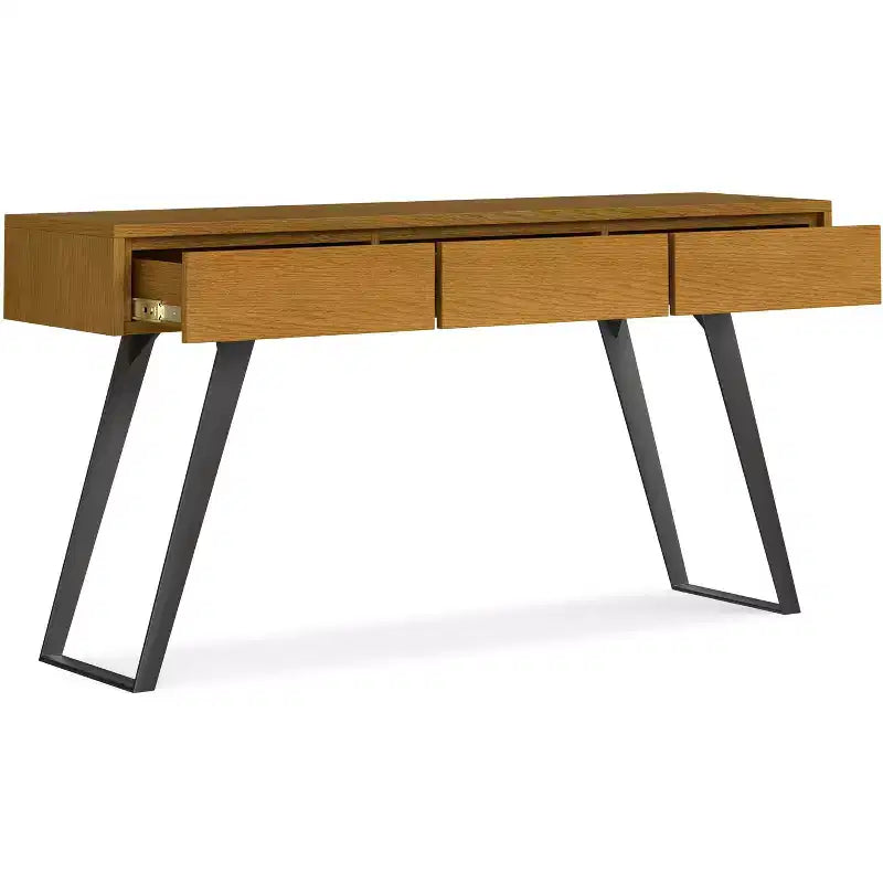Mesa de sofá consola industrial moderna Mitchell de 60 pulgadas de ancho