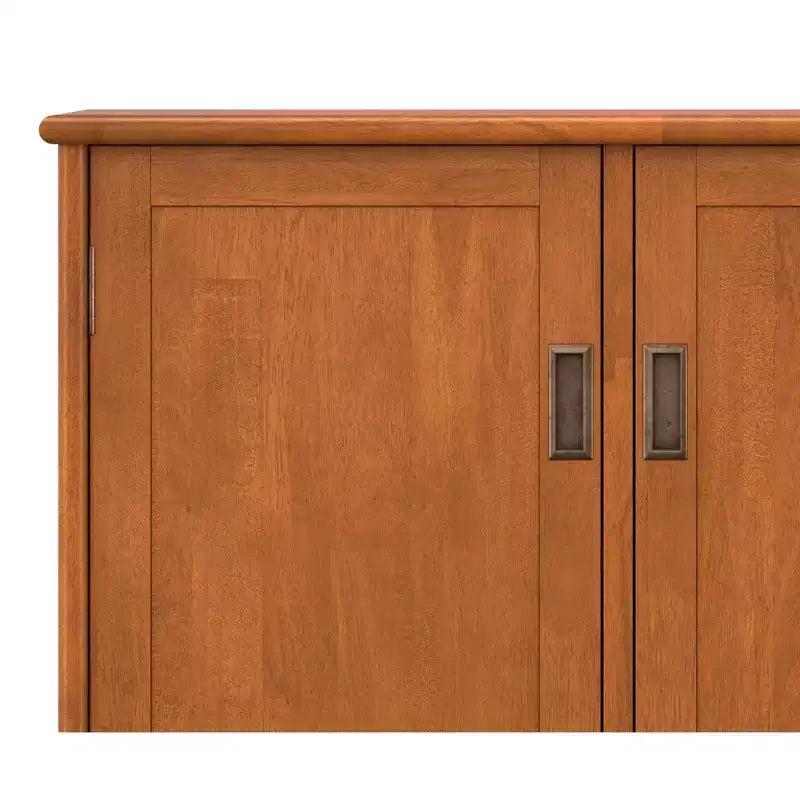 Aparador bufé rectangular moderno de mediados de siglo de 3 puertas Tierney de madera maciza de 50 pulgadas de ancho