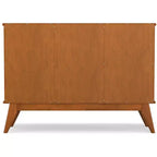 Aparador bufé rectangular moderno de mediados de siglo de 3 puertas Tierney de madera maciza de 50 pulgadas de ancho