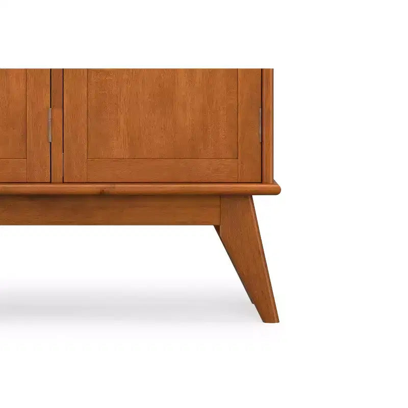 Aparador bufé rectangular moderno de mediados de siglo de 3 puertas Tierney de madera maciza de 50 pulgadas de ancho