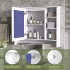 Gabinete de pared para baño de 36 pulgadas, botiquín montado en la pared con toallero y estantes abiertos, mueble flotante sobre el inodoro para almacenamiento en el baño