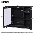 Gabinete de pared para baño de 36 pulgadas, botiquín montado en la pared con toallero y estantes abiertos, mueble flotante sobre el inodoro para almacenamiento en el baño