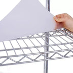 Estantería de Metal de Alambre NSF de 6 Niveles y 6000 Libras, Estante de Almacenamiento Ajustable Resistente con Ruedas y Forros (Cromado)