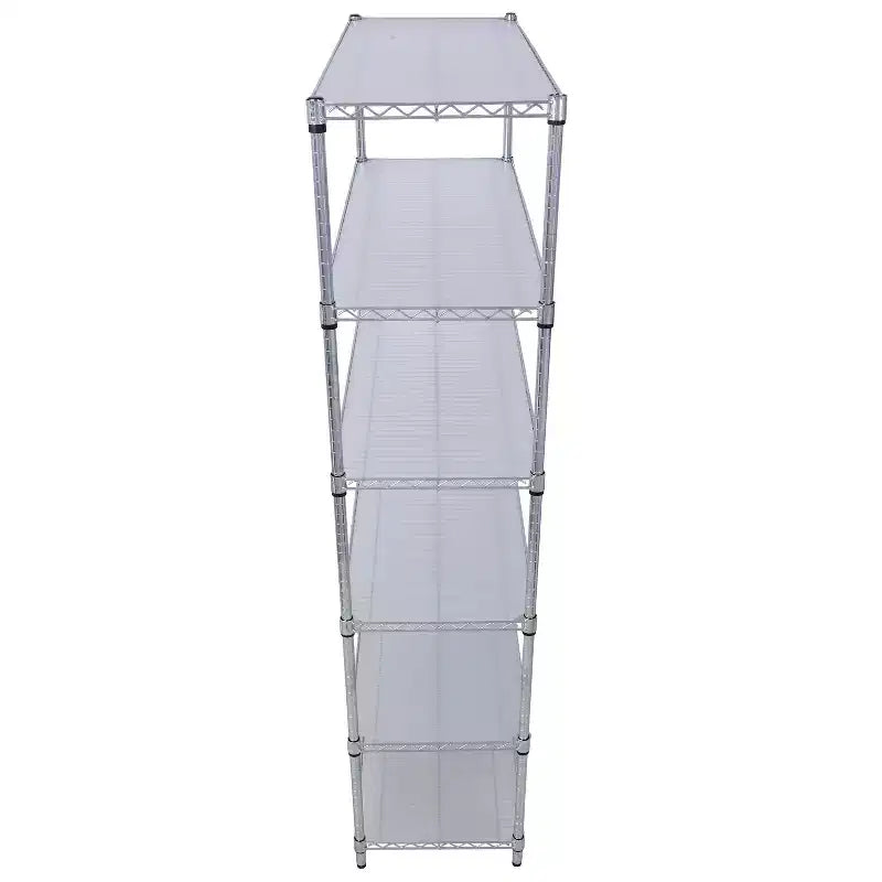 Estantería de Metal de Alambre NSF de 6 Niveles y 6000 Libras, Estante de Almacenamiento Ajustable Resistente con Ruedas y Forros (Cromado)