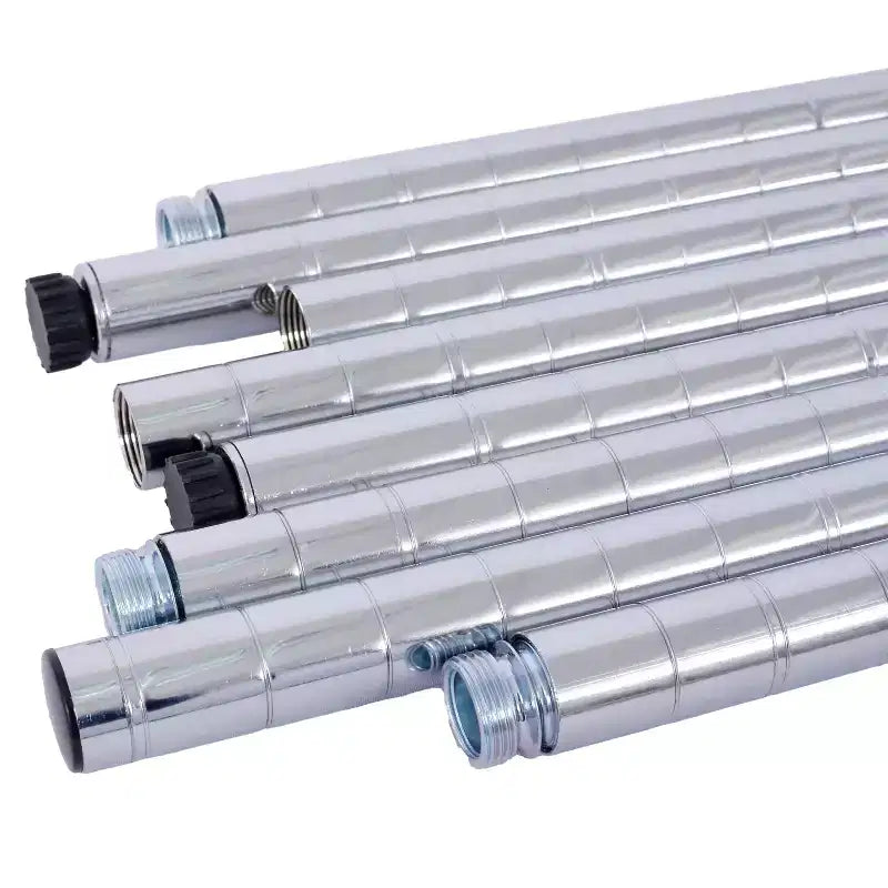 Estantería de Metal de Alambre NSF de 6 Niveles y 6000 Libras, Estante de Almacenamiento Ajustable Resistente con Ruedas y Forros (Cromado)