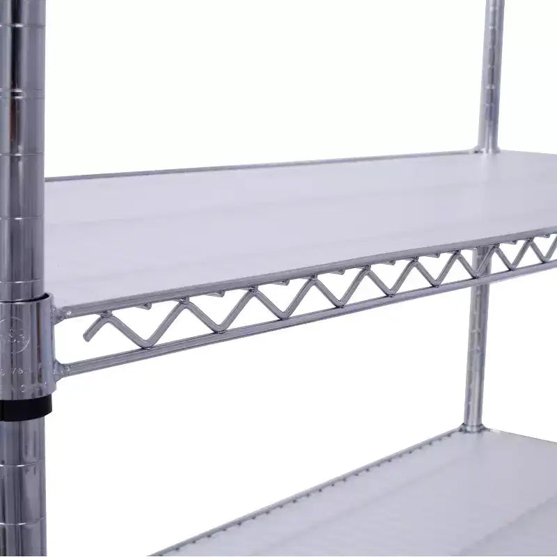 Estantería de Metal de Alambre NSF de 6 Niveles y 6000 Libras, Estante de Almacenamiento Ajustable Resistente con Ruedas y Forros (Cromado)