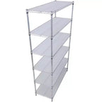 Estantería de Metal de Alambre NSF de 6 Niveles y 6000 Libras, Estante de Almacenamiento Ajustable Resistente con Ruedas y Forros (Cromado)