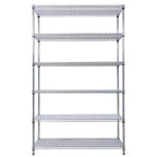 Estantería de Metal de Alambre NSF de 6 Niveles y 6000 Libras, Estante de Almacenamiento Ajustable Resistente con Ruedas y Forros (Cromado)