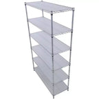 Estantería de Metal de Alambre NSF de 6 Niveles y 6000 Libras, Estante de Almacenamiento Ajustable Resistente con Ruedas y Forros (Cromado)
