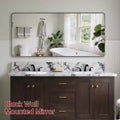 SUMERAIN Black Vanity Mirror, 60x28 Bathroom Mirror with Easy-Clean Glass for Modern Homes