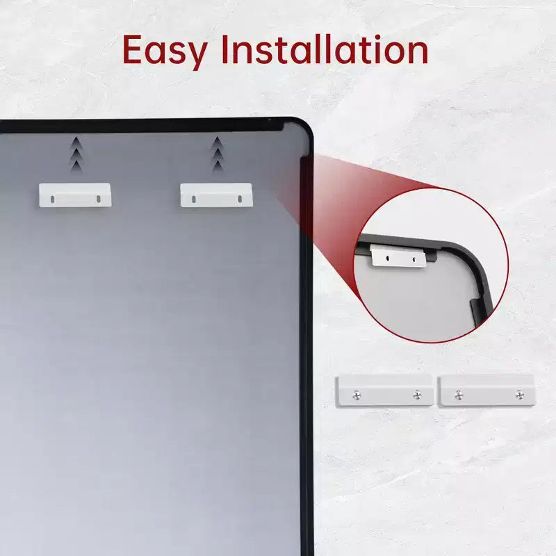 Espejo de tocador para baño con cristal templado, espejo de pared moderno de 40x30, horizontal/vertical