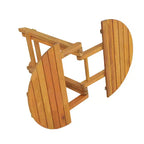Mesa auxiliar plegable moderna JVNOXK ajustable (17,75-27,6 pulgadas) Mesa auxiliar de palo de rosa (acabado de teca), adecuada como bandeja para sofá, mesita de noche