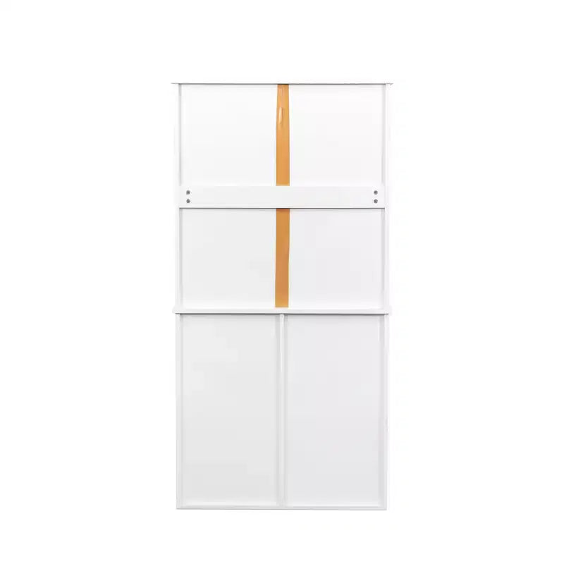 Armario de lavandería independiente blanco de 63'' - Tablero de partículas+MDF, cesto de ropa abatible, estantes ajustables y almacenamiento múltiple