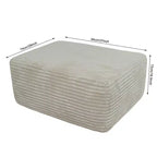 Puf Otomano de Peluche, Puf Otomano Tapizado Nube, Sofá Modular Seccional Cómodo y de Apoyo para Sala de Estar, Beige